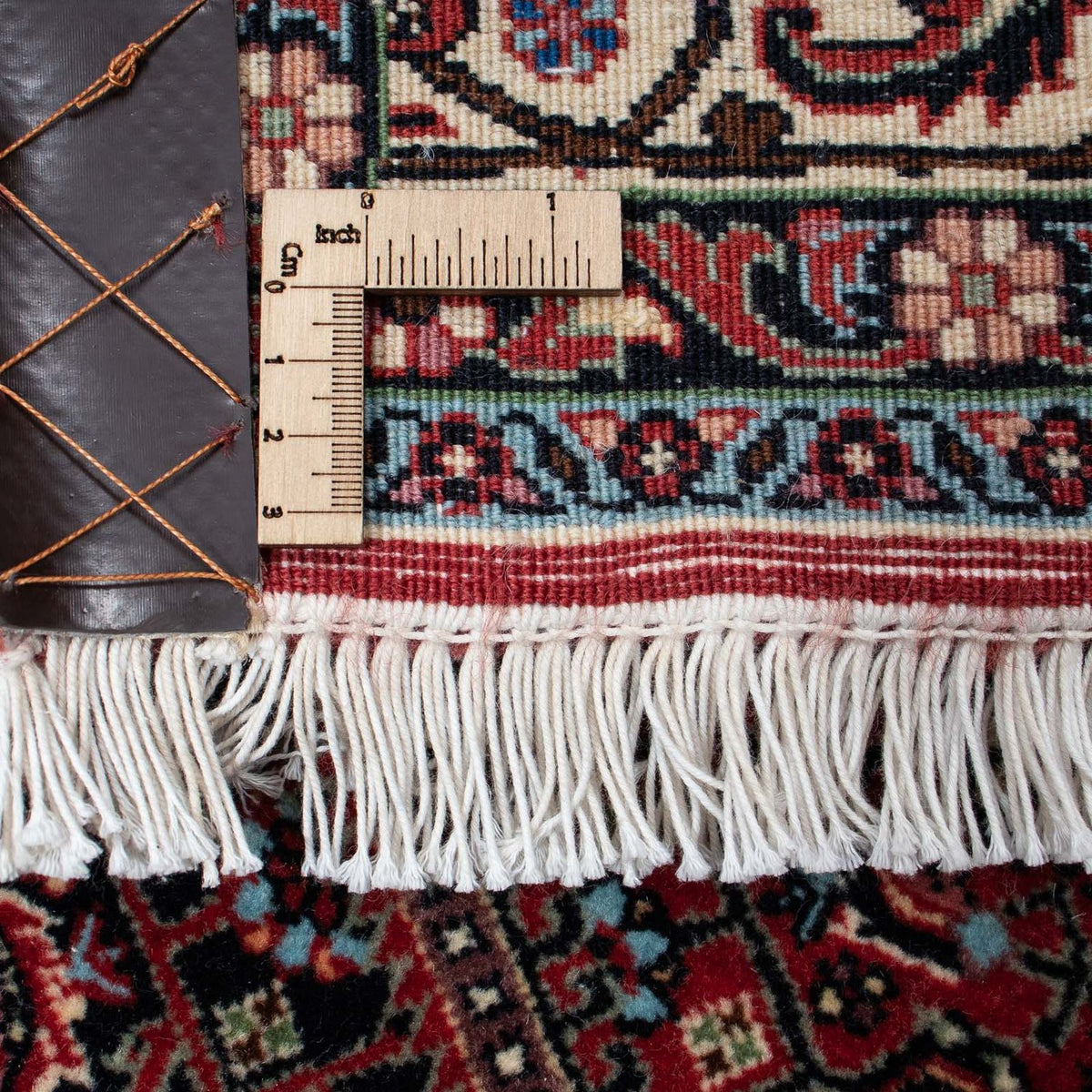 Tapis persan - Bidjar - 212 x 135 cm - rouge foncé