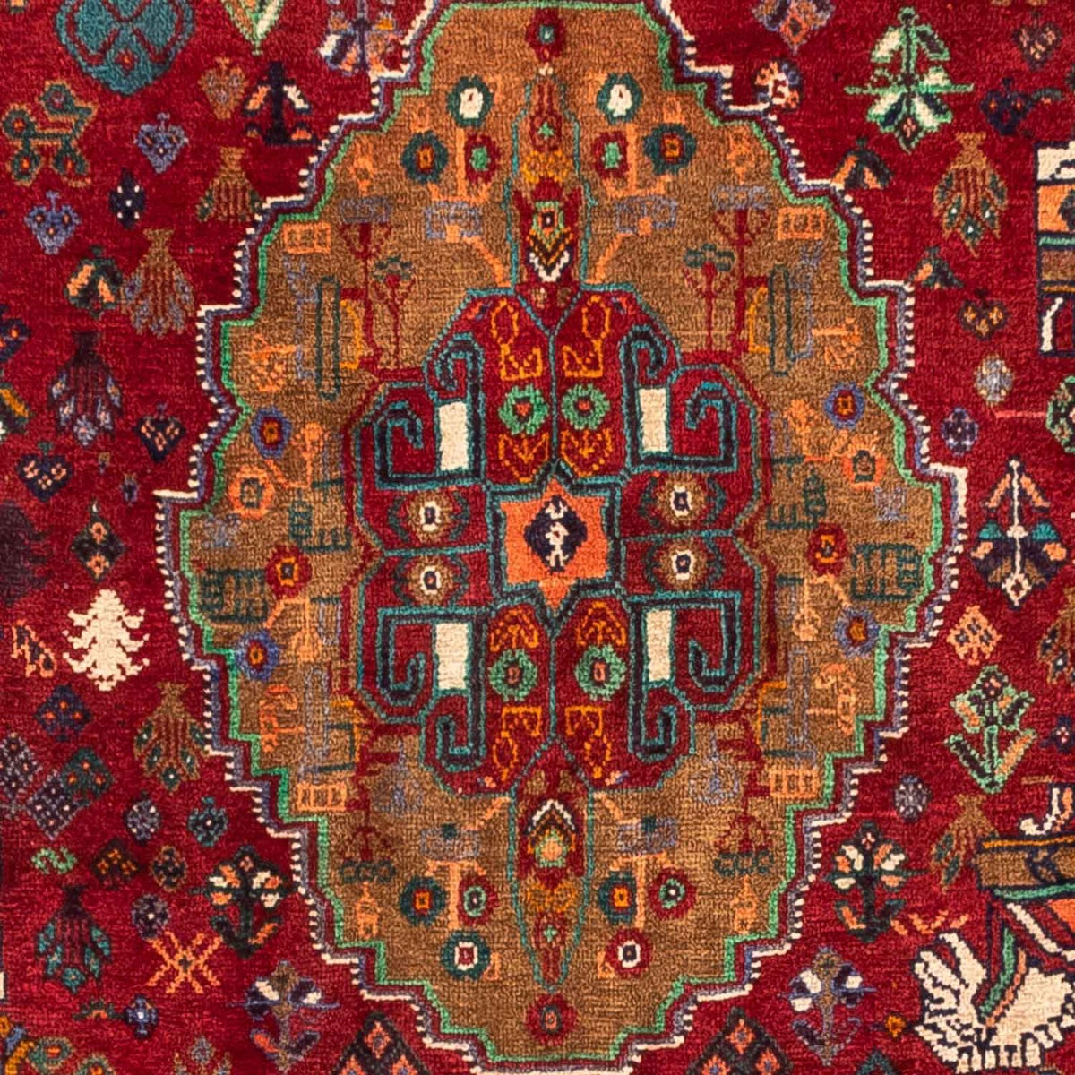 Tapis persan - Nomadic - 242 x 158 cm - rouge foncé