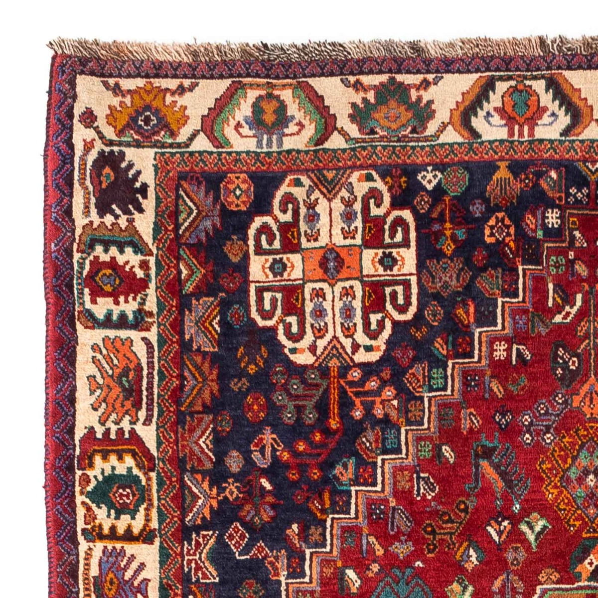 Tapis persan - Nomadic - 242 x 158 cm - rouge foncé