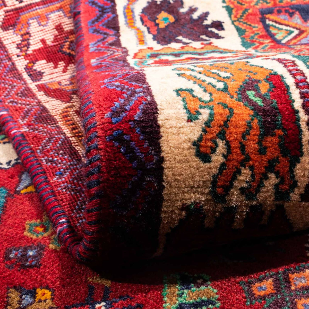 Tapis persan - Nomadic - 242 x 158 cm - rouge foncé