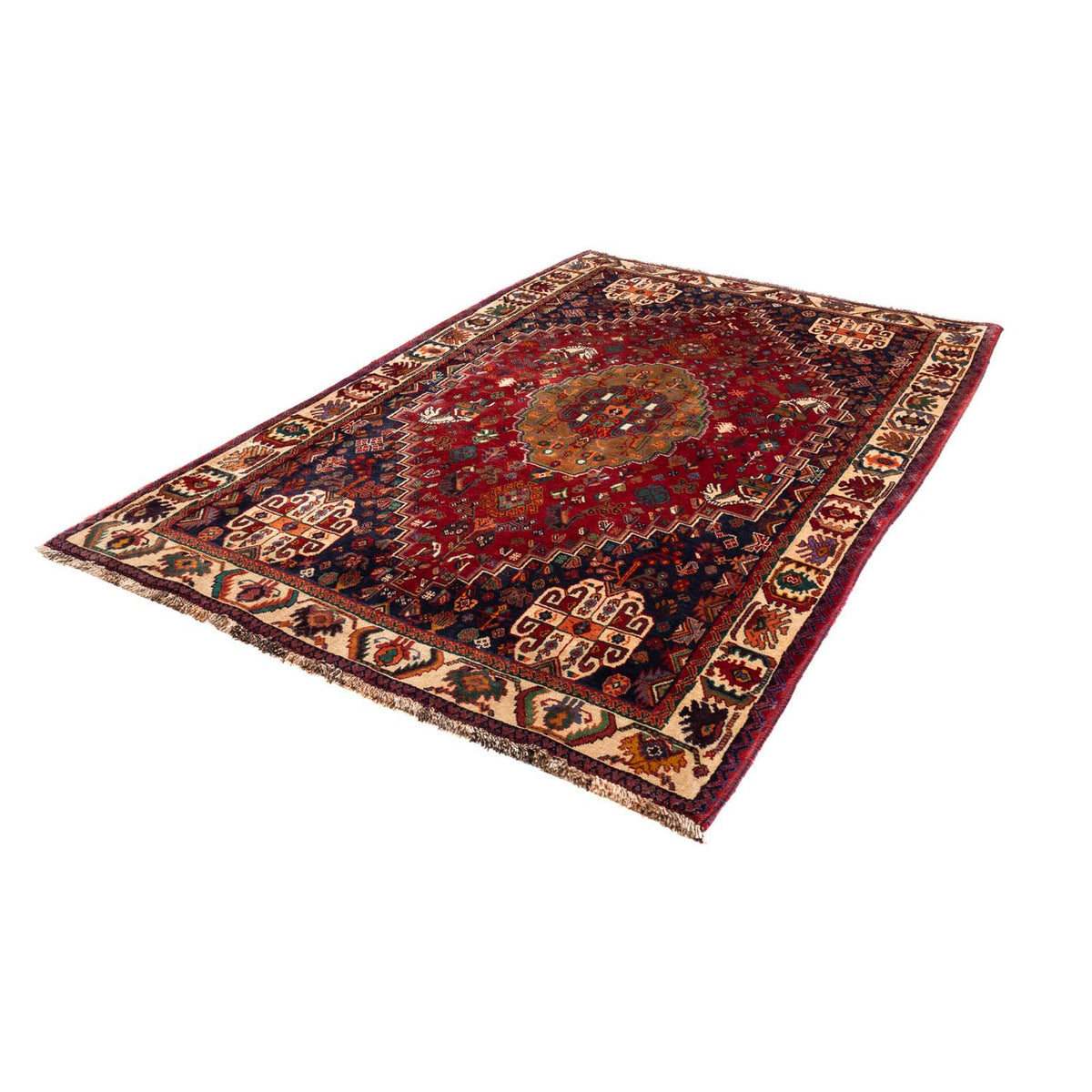 Tapis persan - Nomadic - 242 x 158 cm - rouge foncé