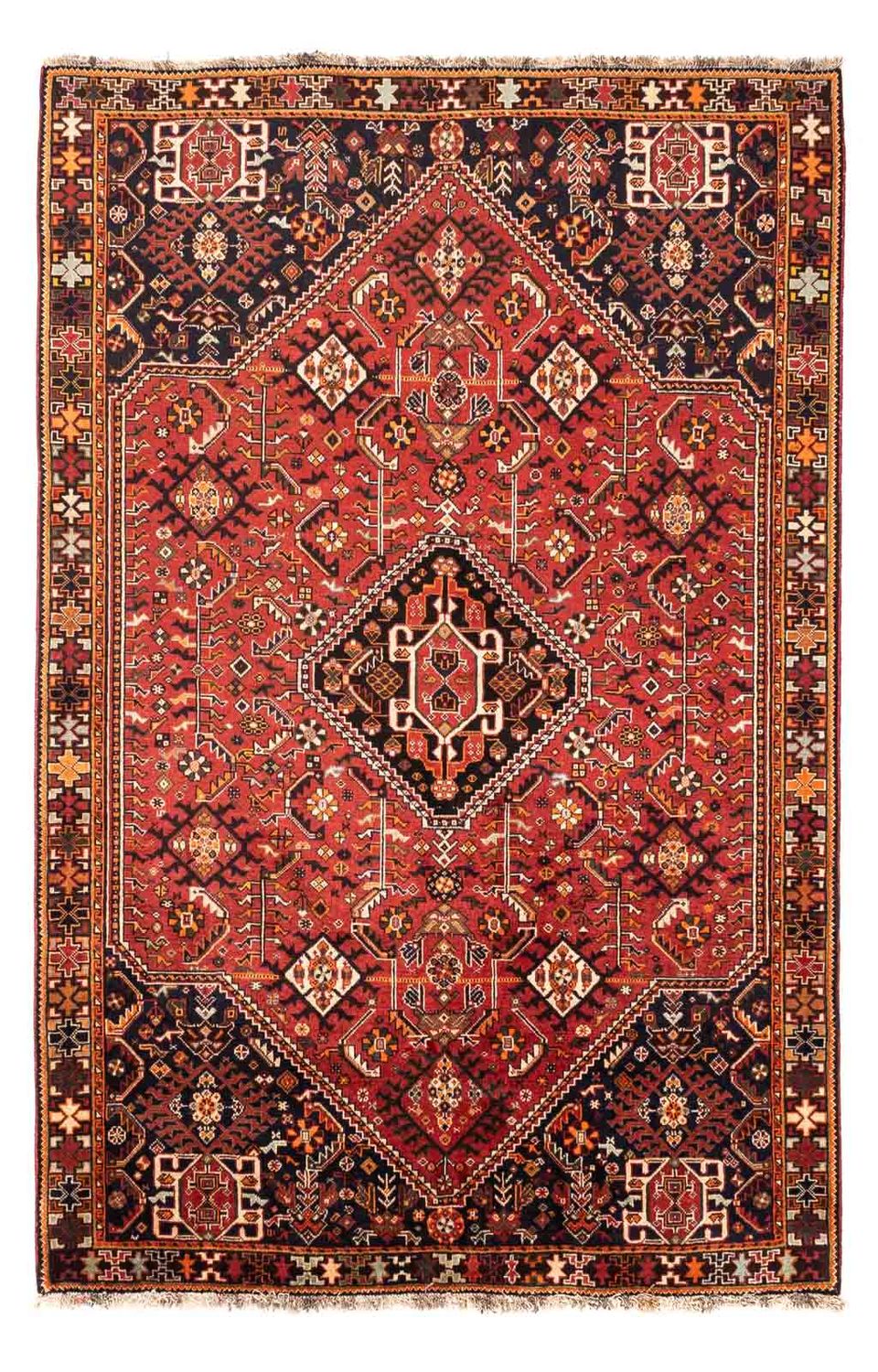 Tapis persan - Nomadic - 252 x 163 cm - rouge clair