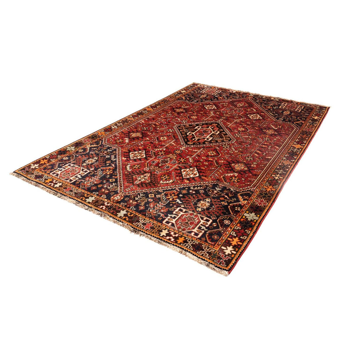 Tapis persan - Nomadic - 252 x 163 cm - rouge clair