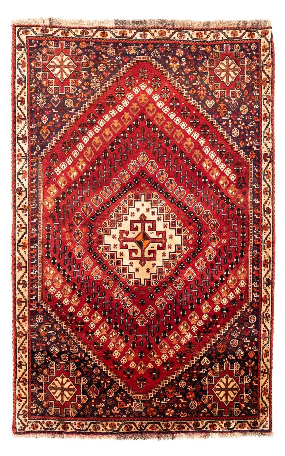 Tapis persan - Nomadic - 256 x 163 cm - rouge foncé