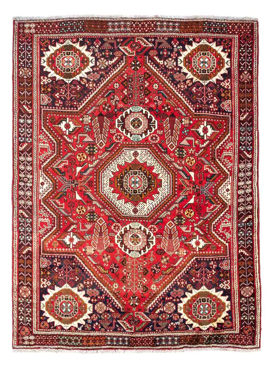 Tapis persan - Nomadic - 218 x 164 cm - rouge
