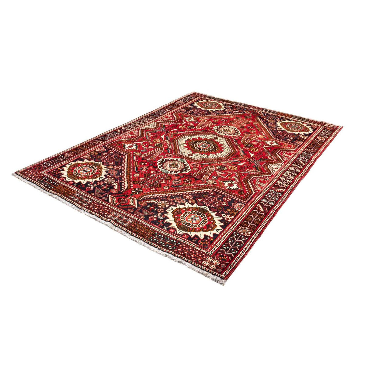 Tapis persan - Nomadic - 218 x 164 cm - rouge