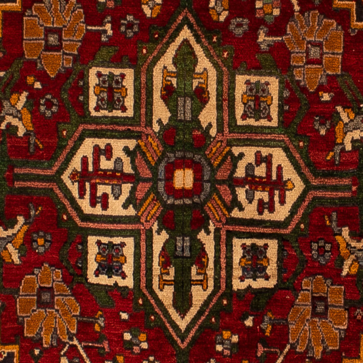 Tapis persan - Nomadic - 290 x 206 cm - rouge foncé