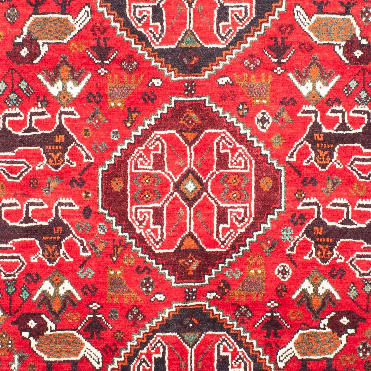 Tapis persan - Nomadic - 154 x 104 cm - rouge foncé