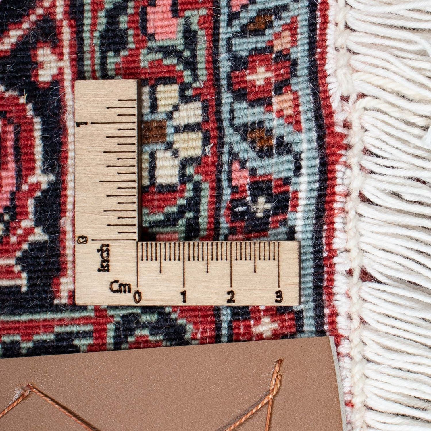 Tapis persan - Bidjar - 208 x 133 cm - rouge clair