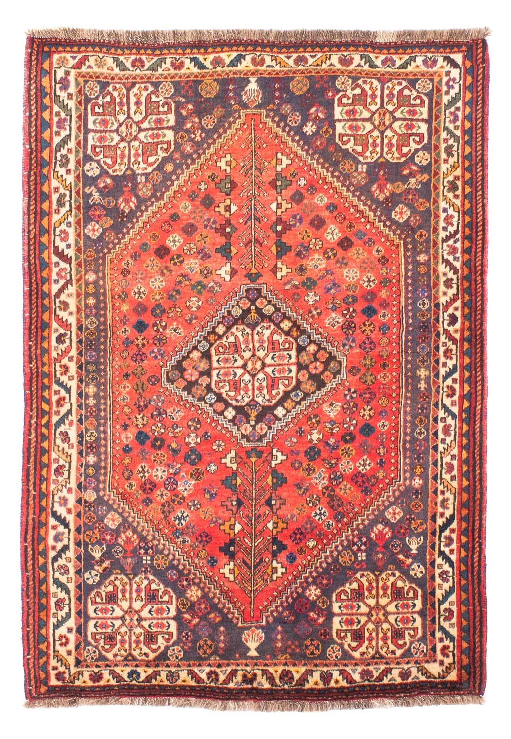 Tapis persan - Nomadic - 167 x 128 cm - rouge foncé