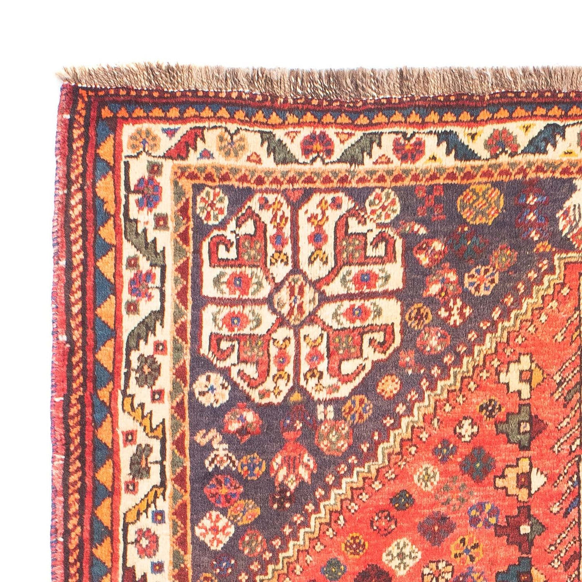 Tapis persan - Nomadic - 167 x 128 cm - rouge foncé