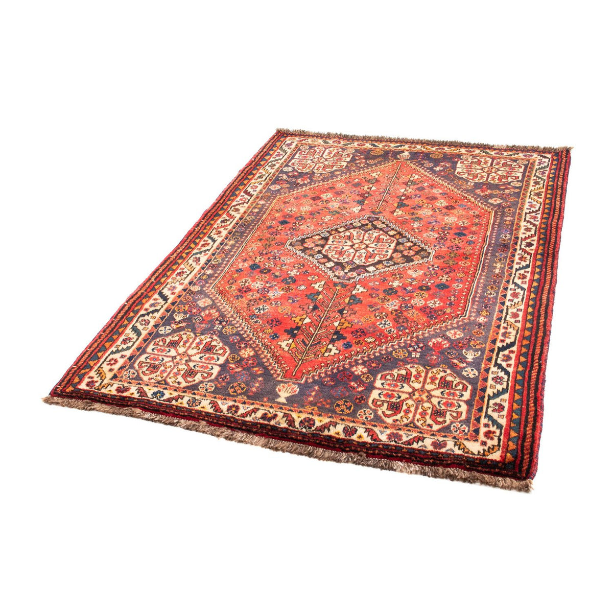 Tapis persan - Nomadic - 167 x 128 cm - rouge foncé