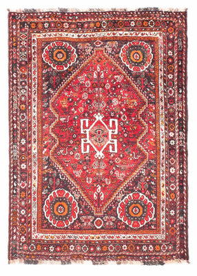 Tapis persan - Nomadic - 149 x 111 cm - rouge foncé