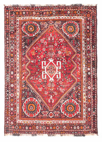 Tapis persan - Nomadic - 149 x 111 cm - rouge foncé