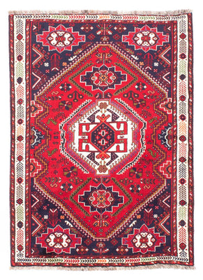 Tapis persan - Nomadic - 158 x 117 cm - rouge foncé