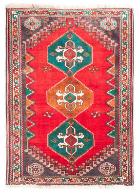 Tapis persan - Nomadic - 160 x 110 cm - rouge foncé