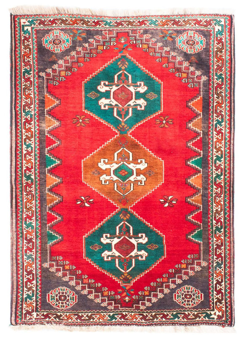 Tapis persan - Nomadic - 160 x 110 cm - rouge foncé