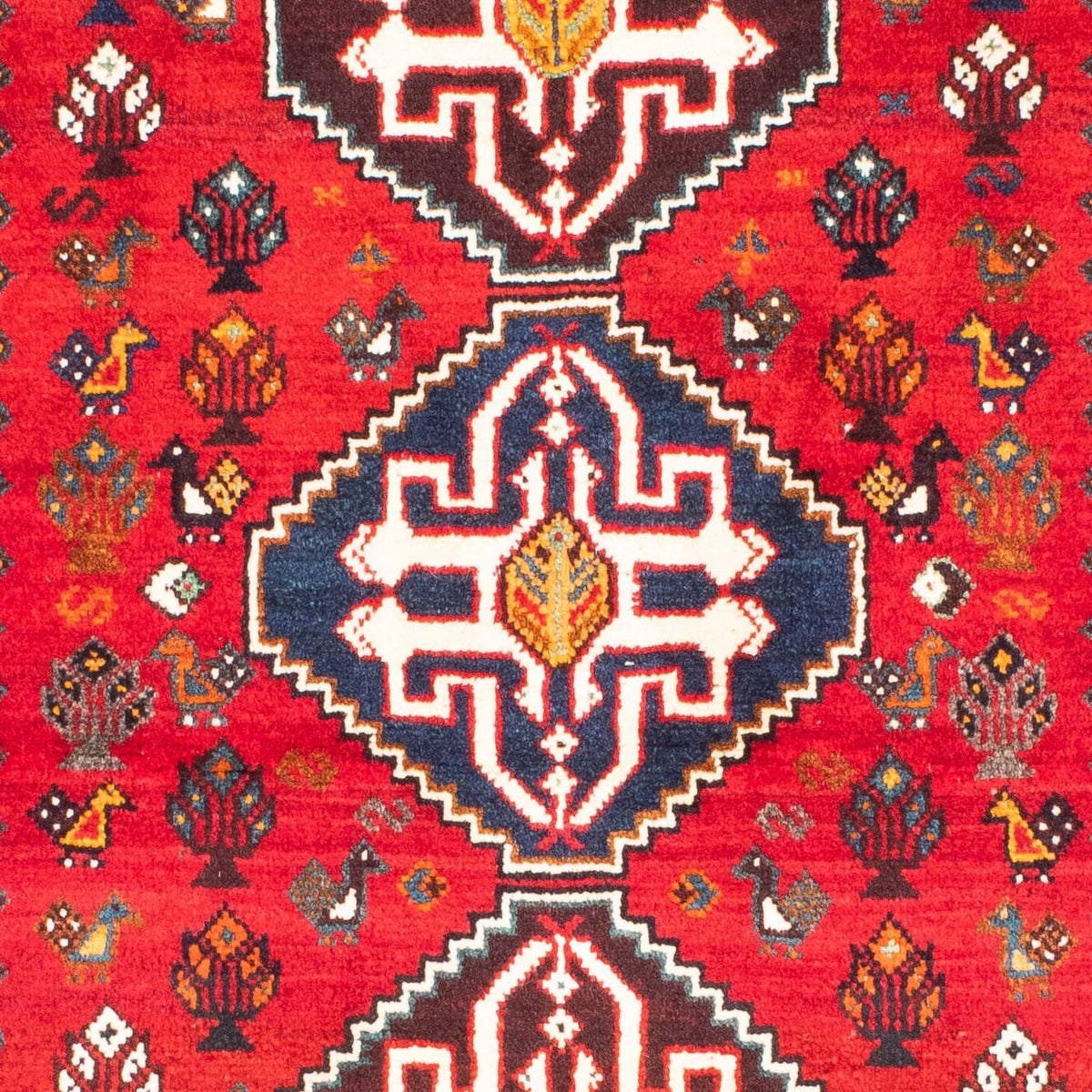 Tapis persan - Nomadic - 151 x 106 cm - rouge foncé