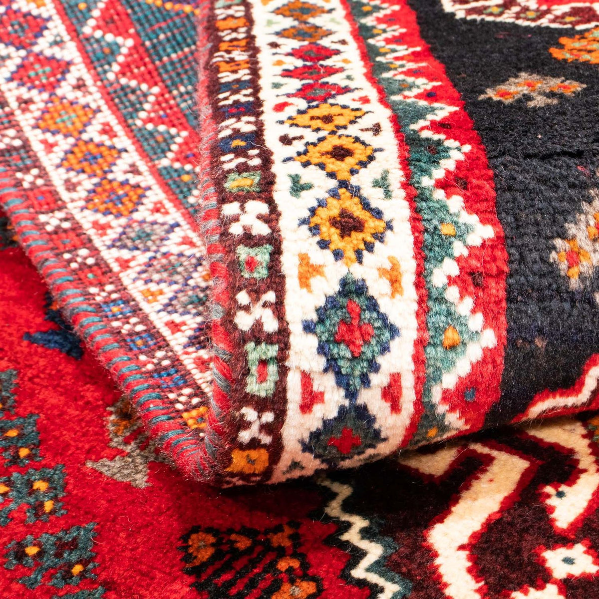 Tapis persan - Nomadic - 151 x 106 cm - rouge foncé