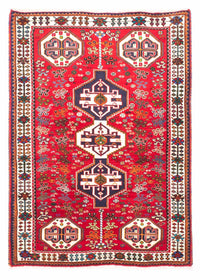 Tapis persan - Nomadic - 158 x 112 cm - rouge foncé