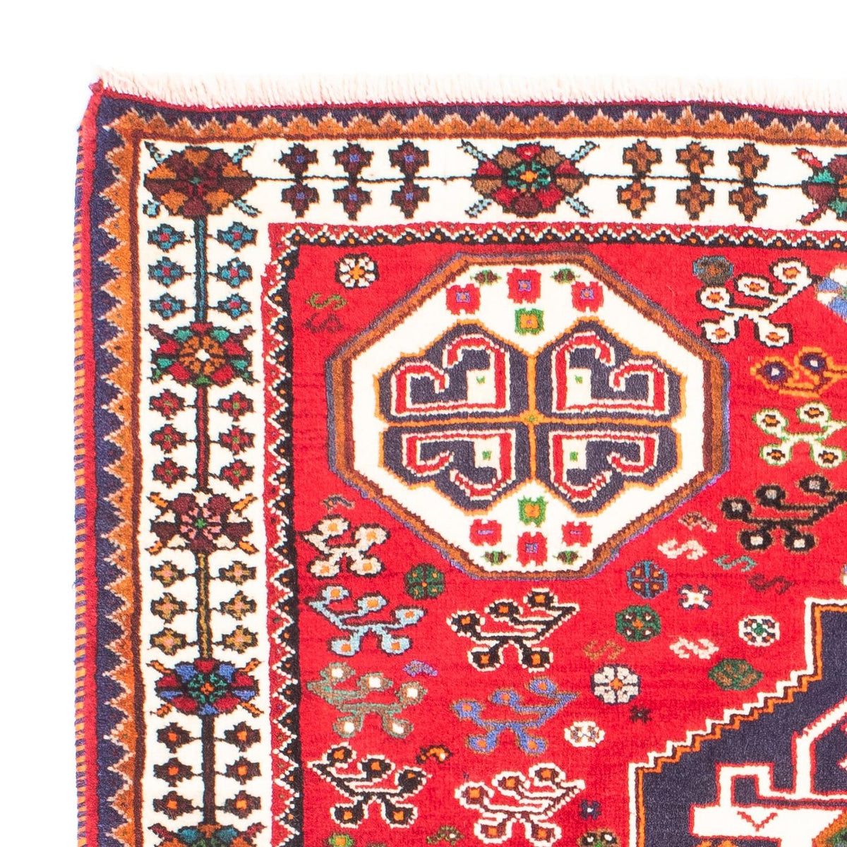 Tapis persan - Nomadic - 158 x 112 cm - rouge foncé