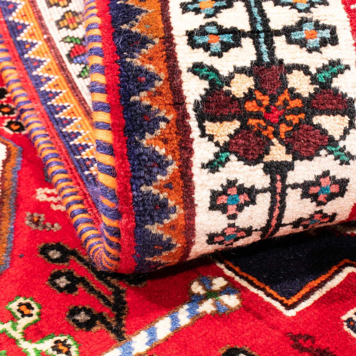 Tapis persan - Nomadic - 158 x 112 cm - rouge foncé