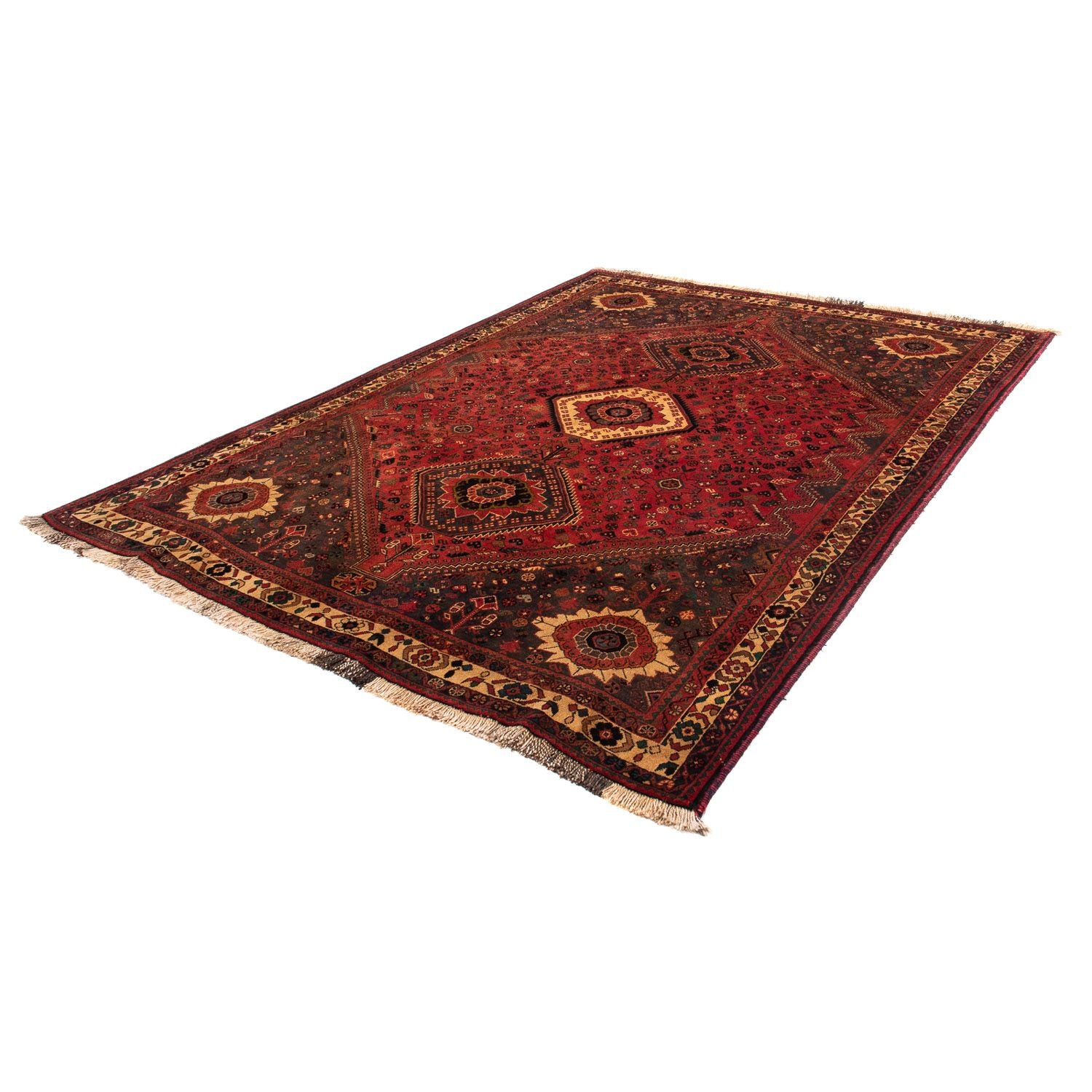Tapis persan - Nomadic - 273 x 203 cm - rouge foncé
