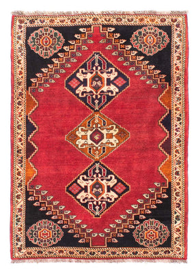 Tapis persan - Nomadic - 155 x 110 cm - rouge foncé