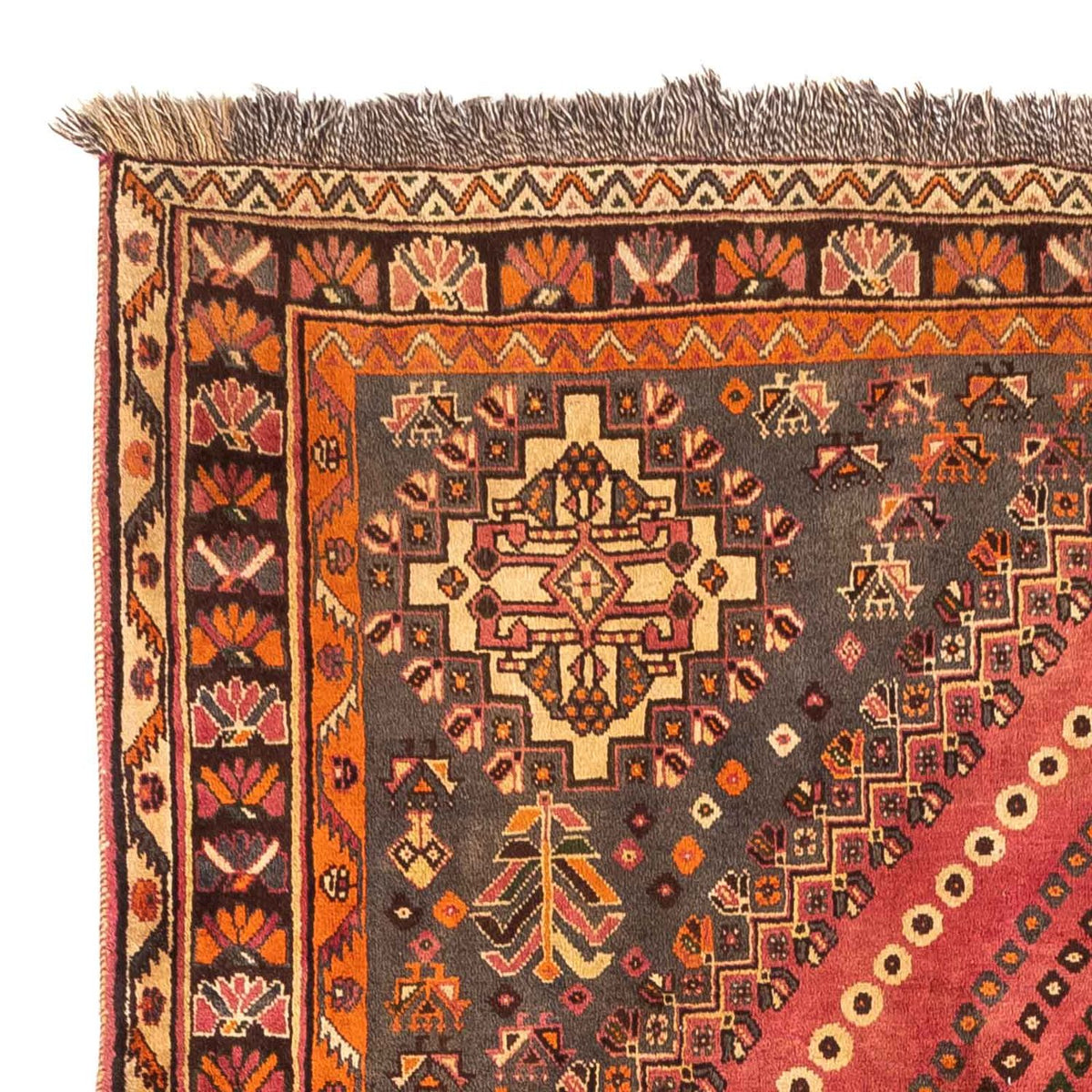 Tapis persan - Nomadic - 270 x 175 cm - rouge clair