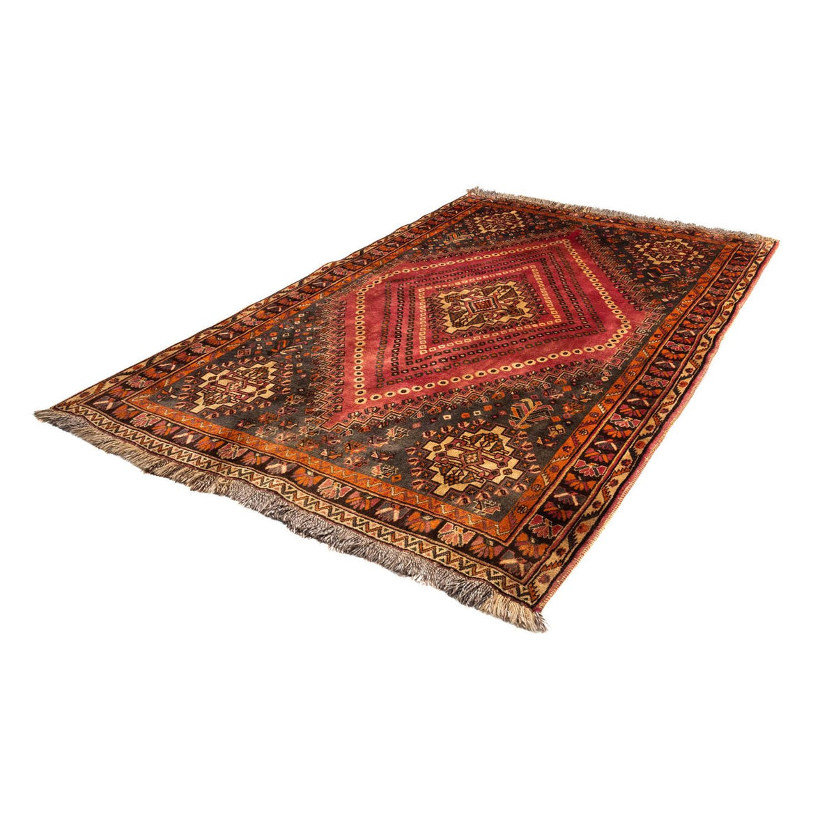 Tapis persan - Nomadic - 270 x 175 cm - rouge clair