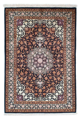 Tapis persan - Ghom - 149 x 100 cm - bleu foncé