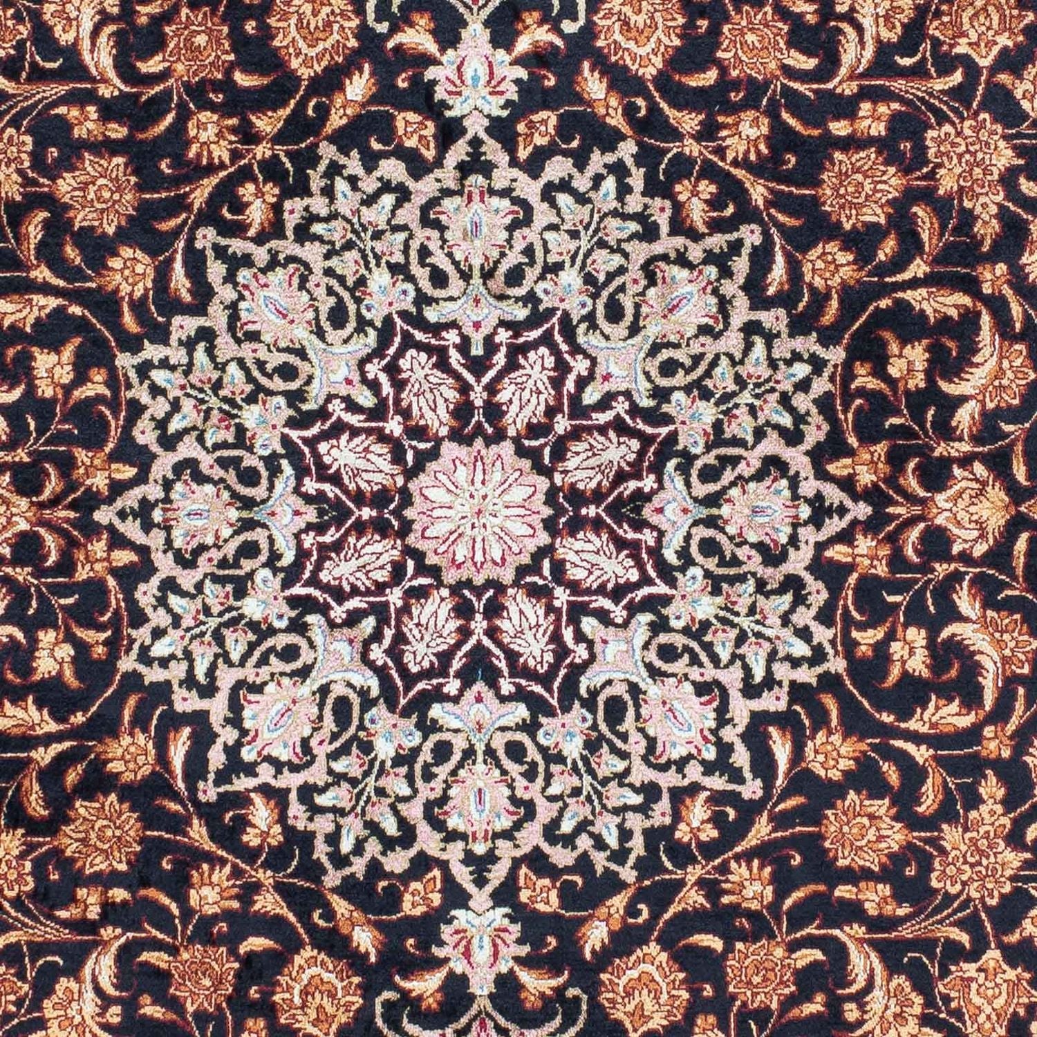 Tapis persan - Ghom - 149 x 100 cm - bleu foncé