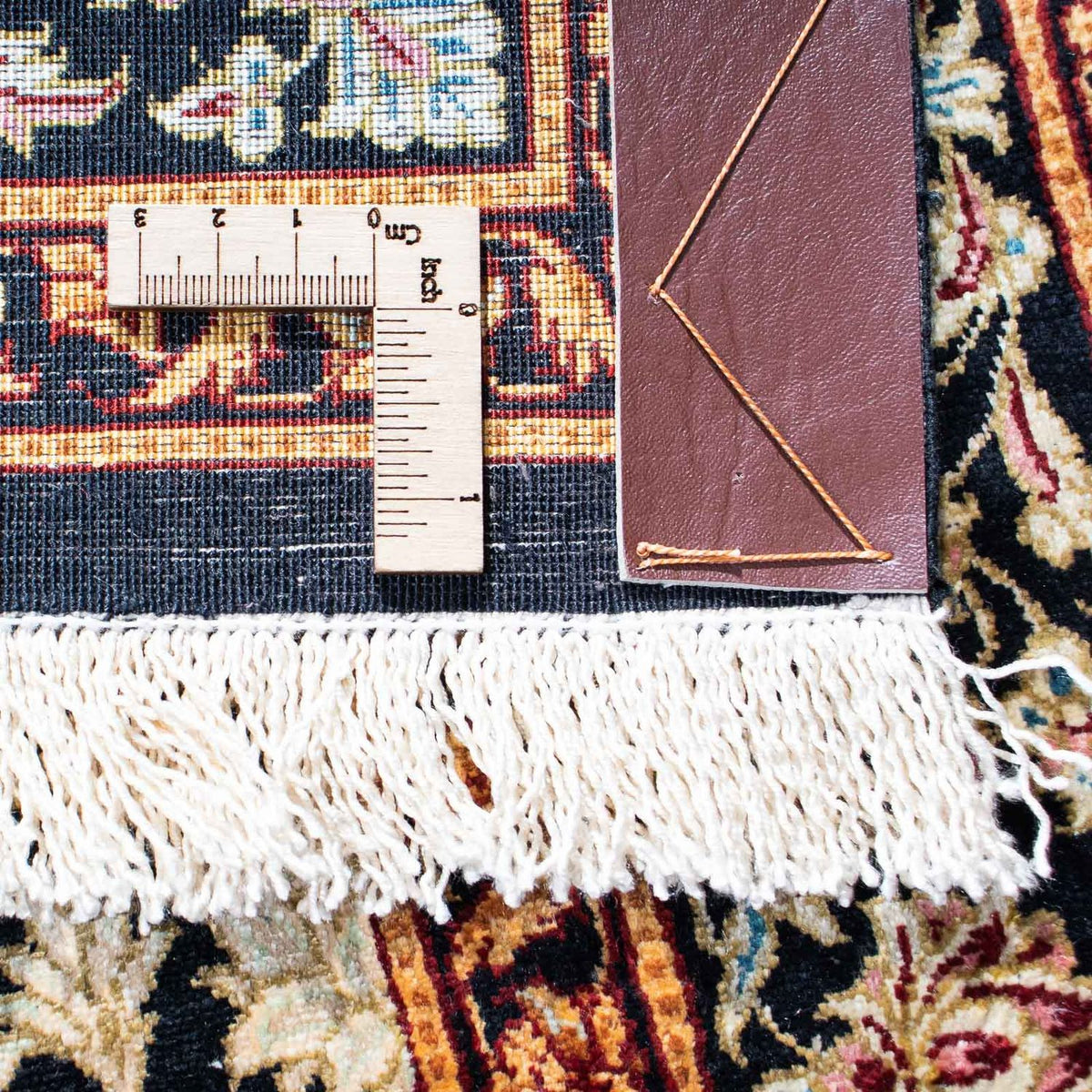 Tapis persan - Ghom - 149 x 100 cm - bleu foncé