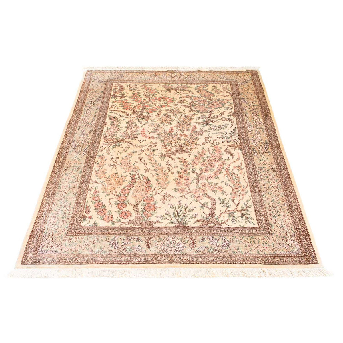 Tapis persan - Ghom - 157 x 102 cm - beige