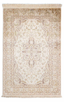Tapis persan - Ghom - 147 x 99 cm - beige