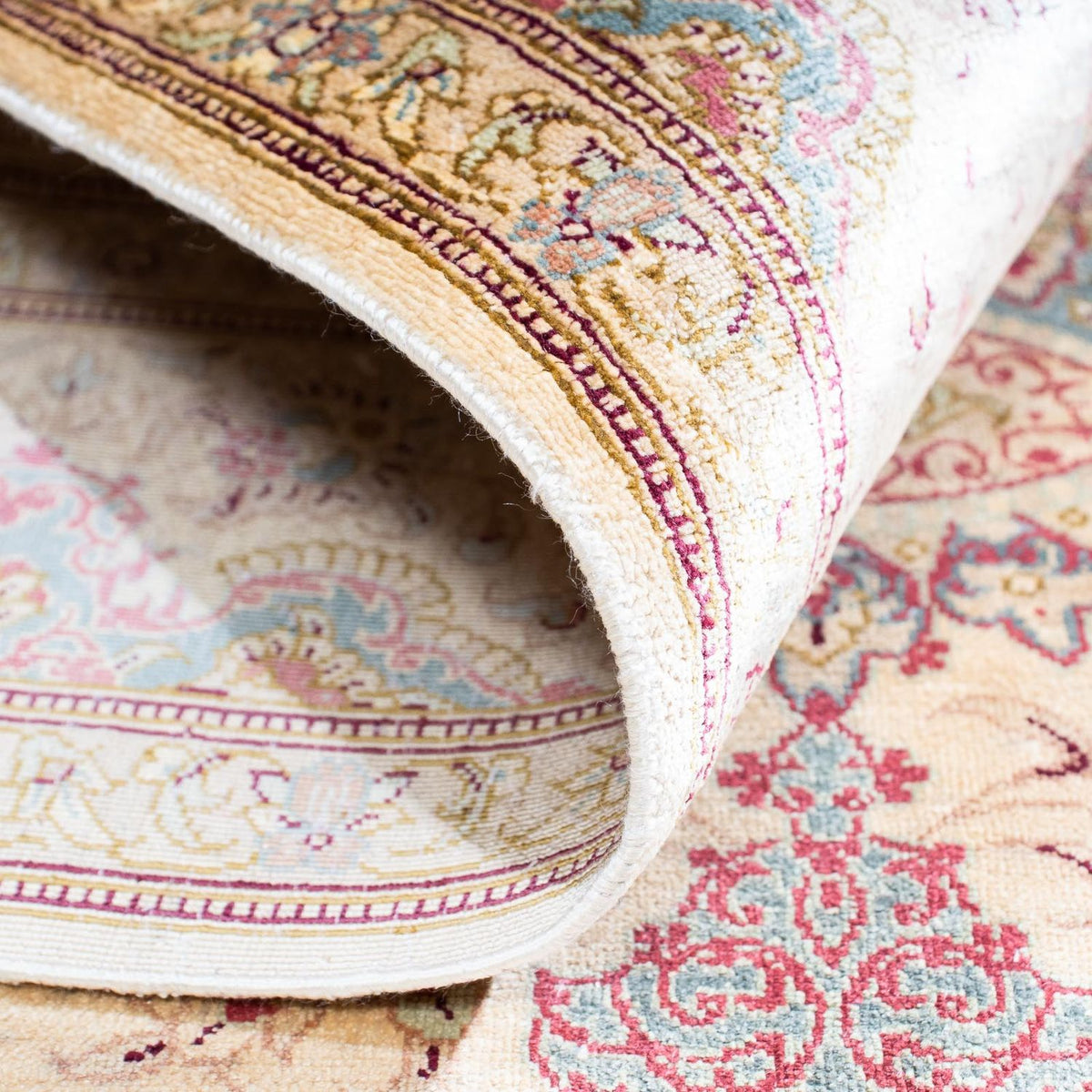 Tapis persan - Ghom - 143 x 103 cm - beige