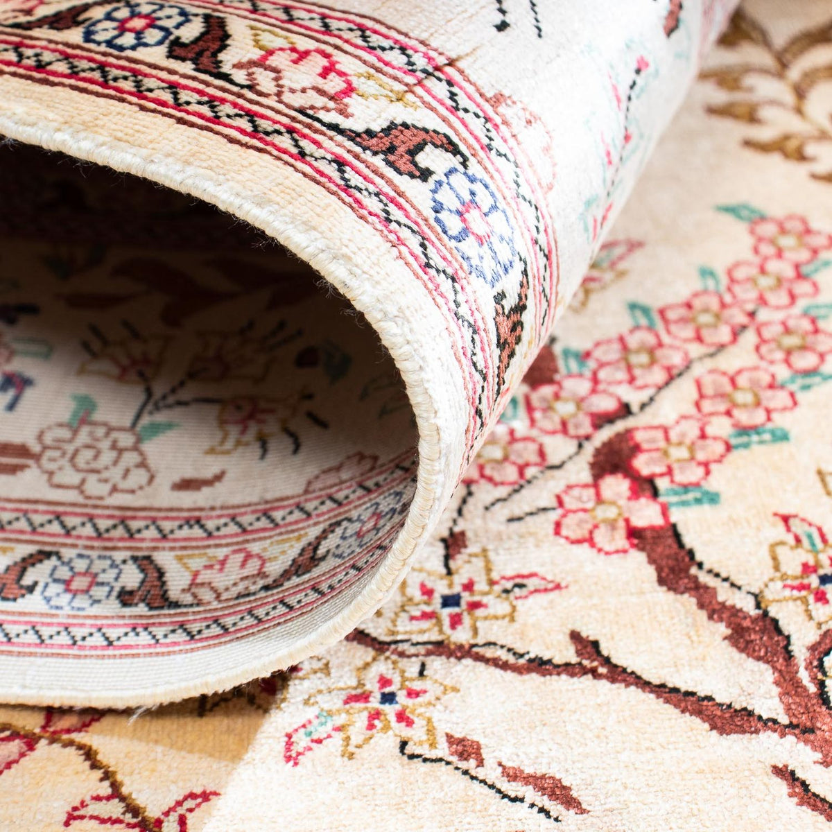 Tapis persan - Ghom - 146 x 104 cm - beige