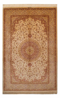 Tapis en soie - Ghom soie - Premium - 237 x 154 cm - marron