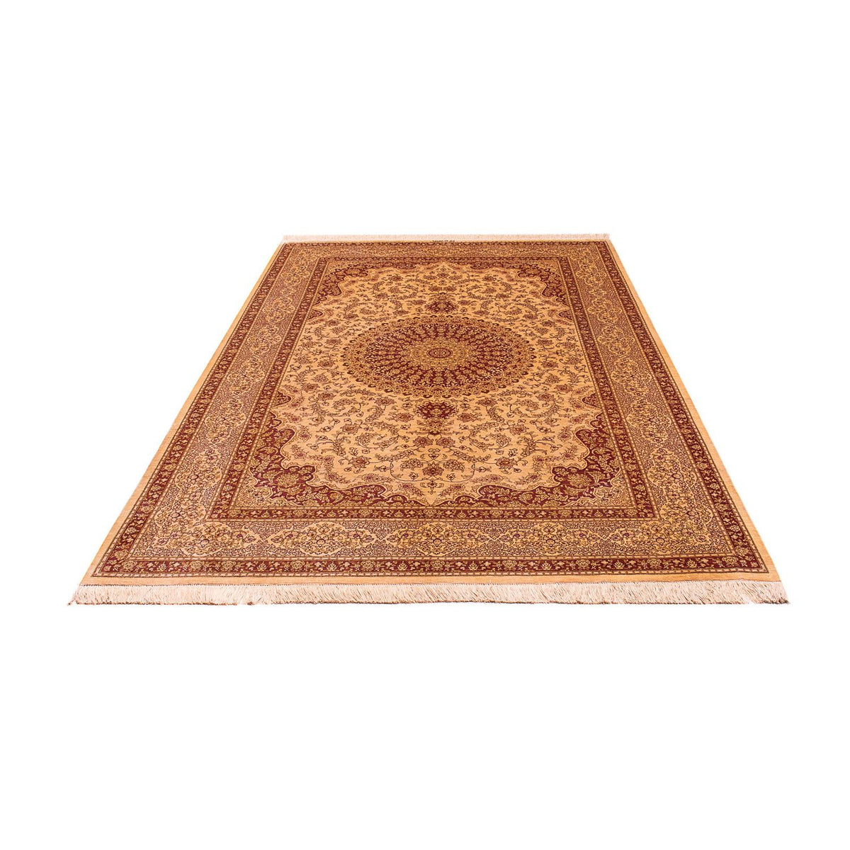 Tapis en soie - Ghom soie - Premium - 237 x 154 cm - marron