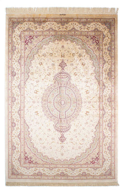 Tapis persan - Ghom - 233 x 158 cm - beige