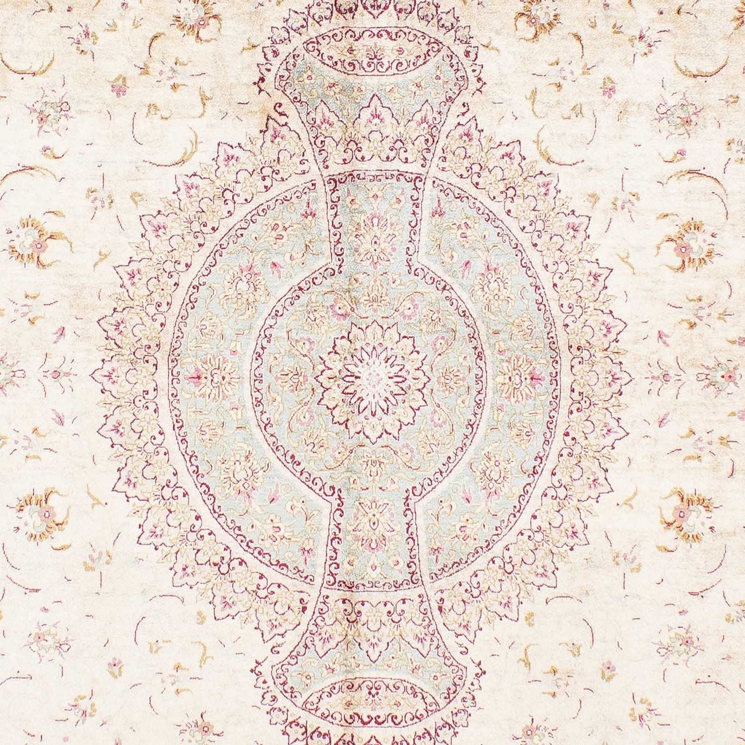 Tapis persan - Ghom - 233 x 158 cm - beige