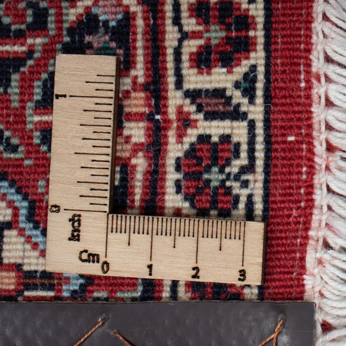 Tapis persan - Bidjar - 206 x 126 cm - rouge foncé