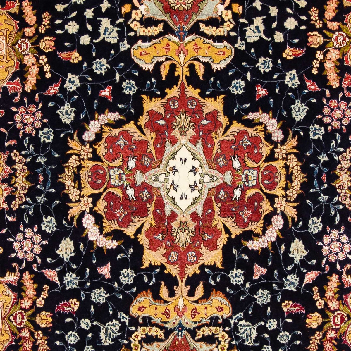 Tapis persan - Tabriz - Royal - 288 x 190 cm - bleu foncé