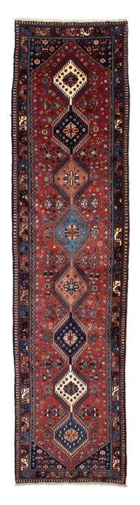 Tapis de couloir Tapis persan - Nomadic - 370 x 84 cm - rouge foncé