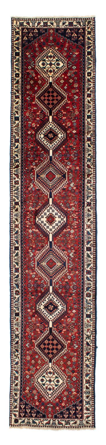 Tapis de couloir Tapis persan - Nomadic - 380 x 78 cm - rouge foncé