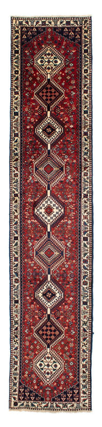 Tapis de couloir Tapis persan - Nomadic - 380 x 78 cm - rouge foncé