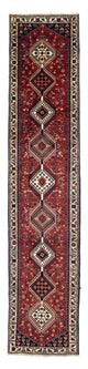 Tapis de couloir Tapis persan - Nomadic - 380 x 78 cm - rouge foncé