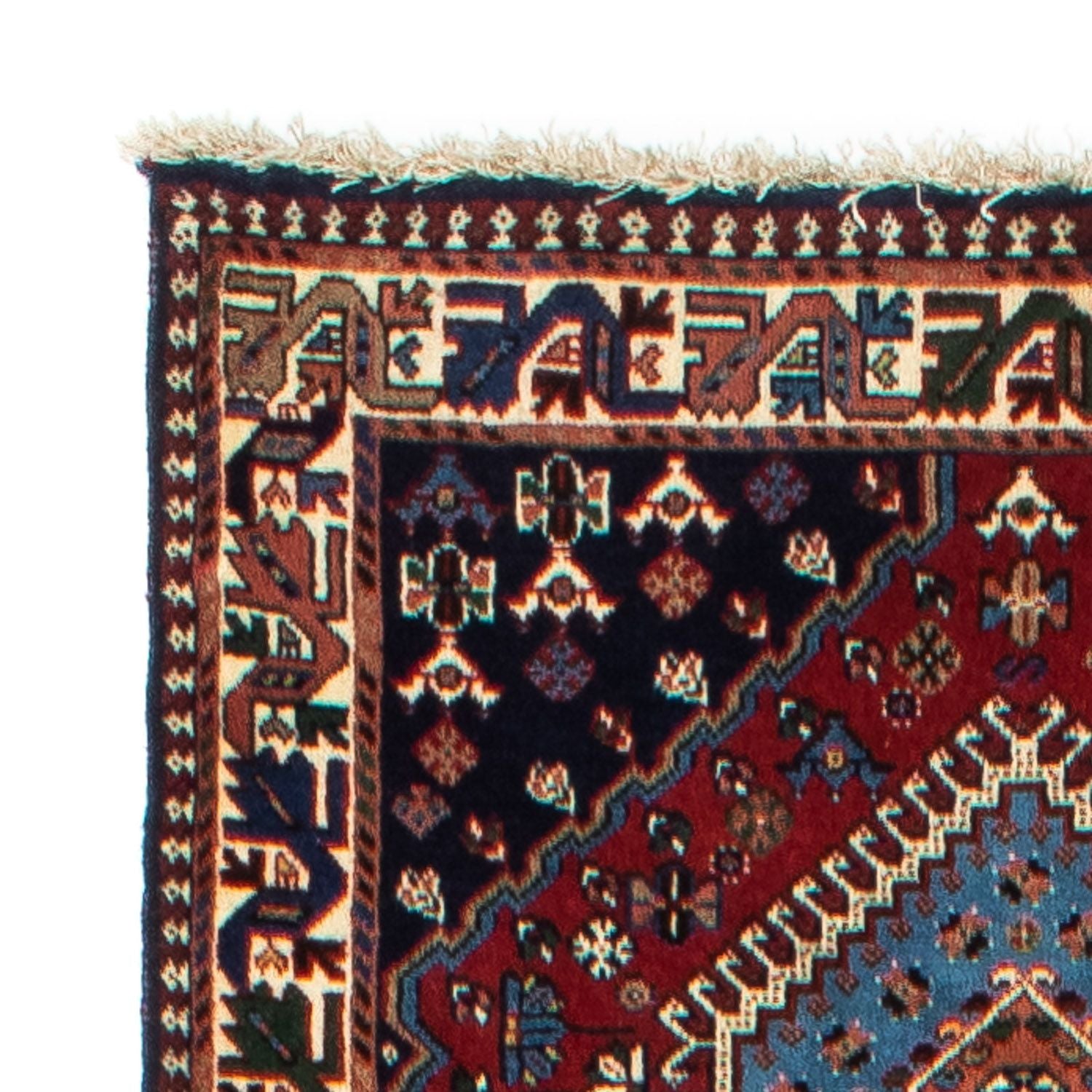 Tapis de couloir Tapis persan - Nomadic - 373 x 80 cm - rouge foncé