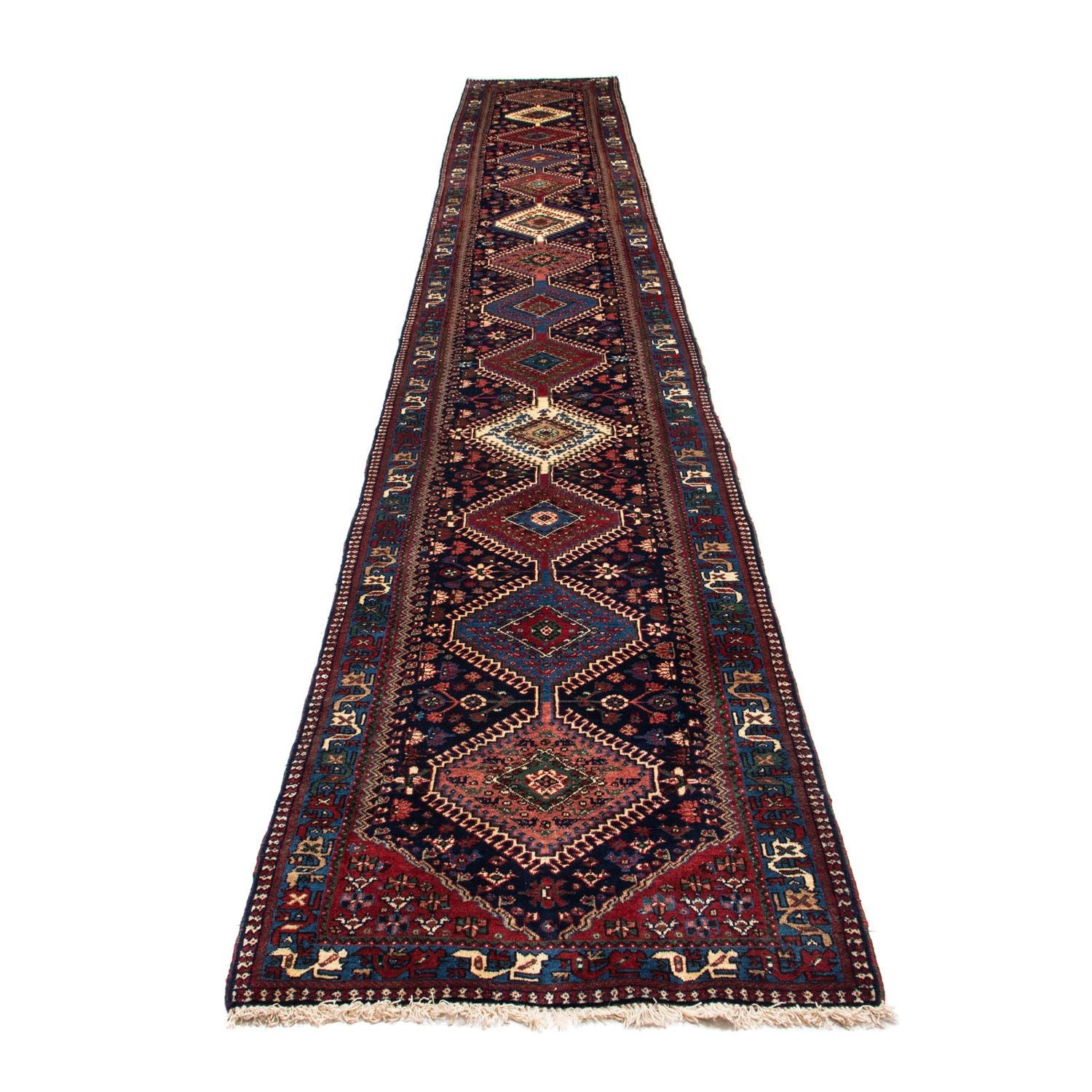 Tapis de couloir Tapis persan - Nomadic - 600 x 84 cm - bleu foncé