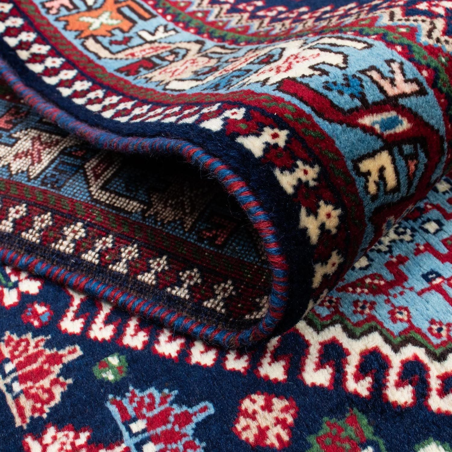 Tapis de couloir Tapis persan - Nomadic - 580 x 83 cm - bleu foncé